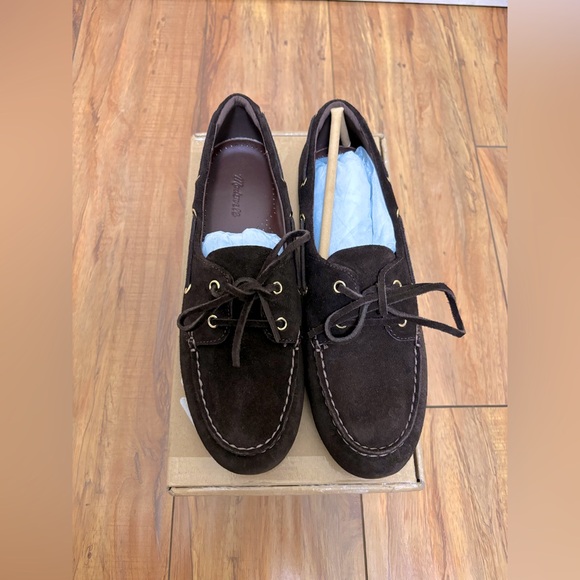 NWT Madewell The Jamie Boat Shoe in Dark Carob - Picture 4 of 11